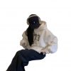 New Student Loose And Idle Letters Hooded Fleece Lined Sweater – Bild 8